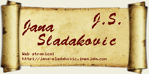 Jana Sladaković vizit kartica